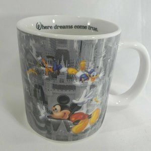Disney Parks Walt Disney World Mug “Where Dreams Come True” Mickey, castle